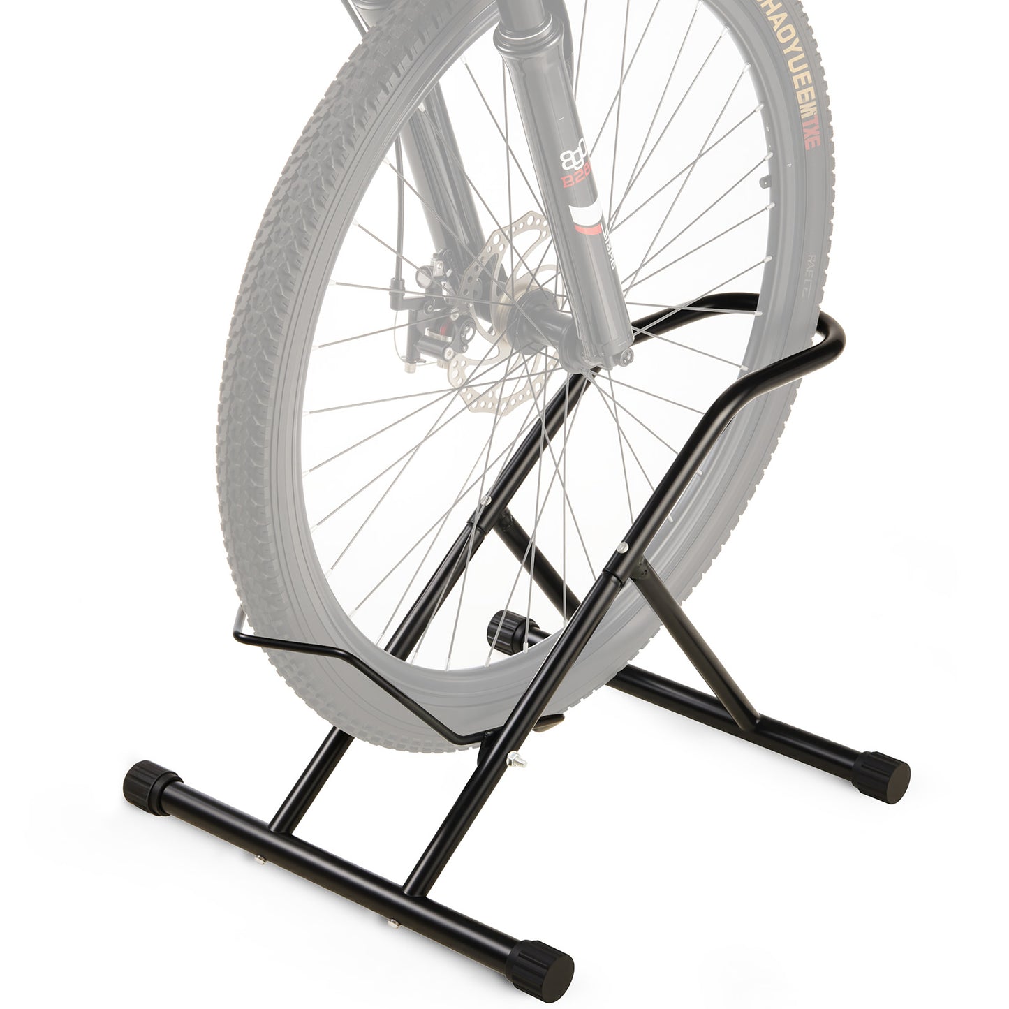 Fitense Upgraded 4" Wide Tire Floor Bike Stand Rack, Heavy Duty Garage Indoor Bike Storage, Fits 20"-27" Wheels, Kids Road Mountain Bikes, 66lbs Max Load, Anti-Slip Rubber Base