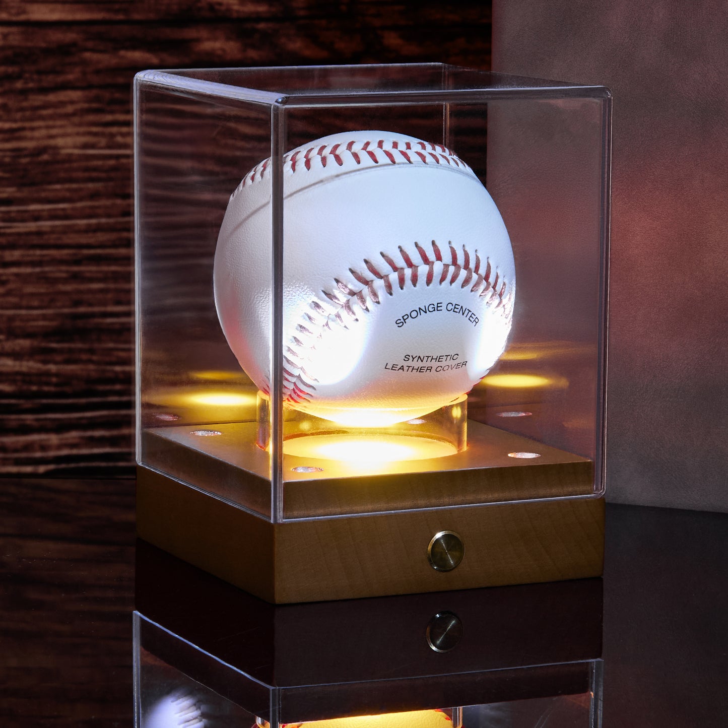 Baseball Display Case with Led Light, Acrylic Baseball Case Display for Balls, UV Protected Baseball Holder Display Case, Clear Baseball Stand Baseball Cube Box for Memorabilia Baseball Golf