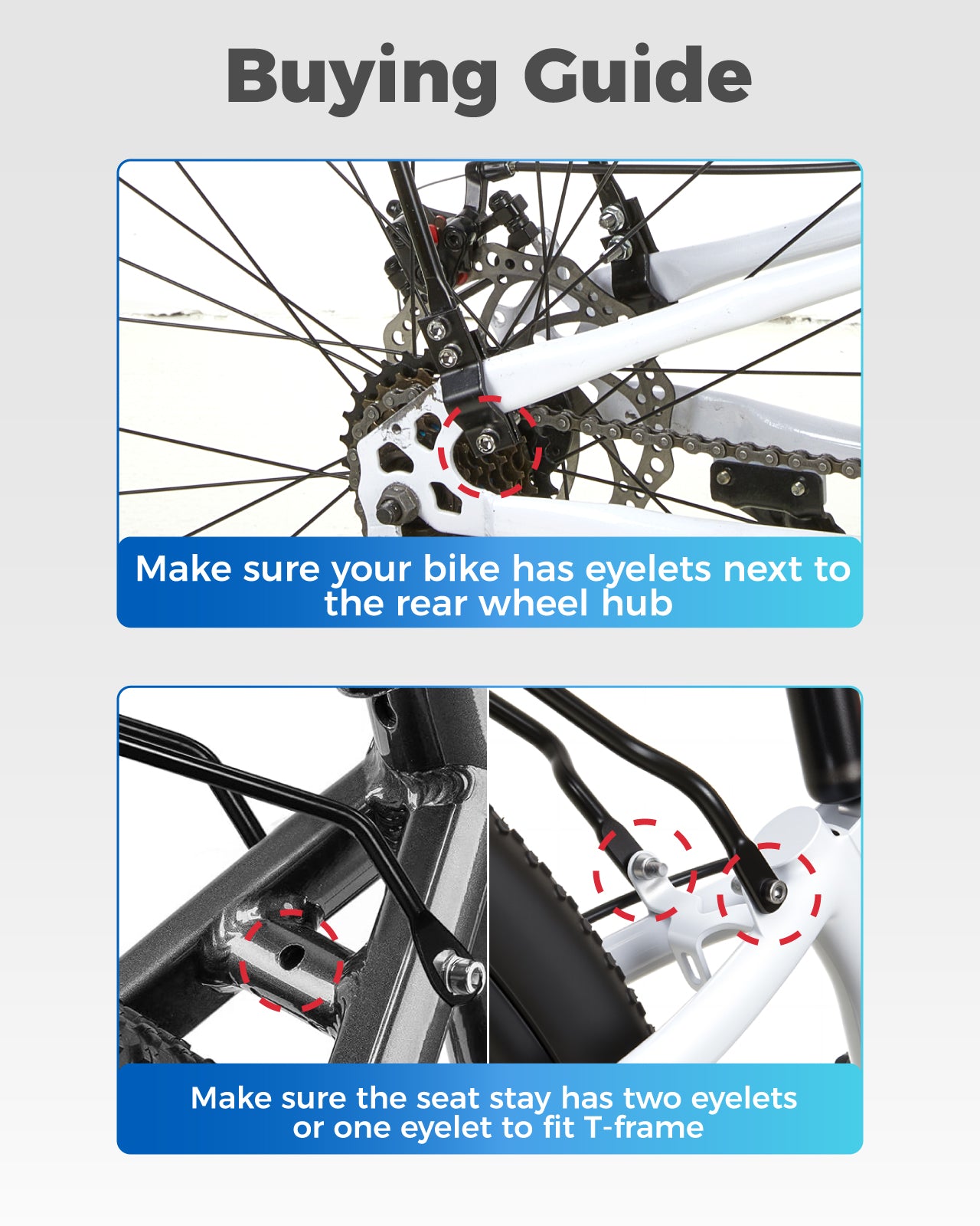 Fitense Rear Bike Rack with Basket- Bicycle Cargo Rack with Waterproof Cover, Liner and Cargo Net, Bike Storage Basket for Double - Rod Rear Fork for 26" - 29" and 700c Bikes