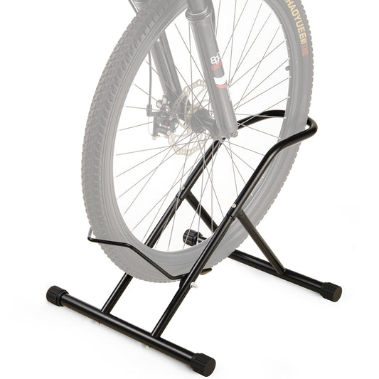 Fitense Upgraded 4" Wide Tire Floor Bike Stand Rack, Heavy Duty Garage Indoor Bike Storage, Fits 20"-27" Wheels, Kids Road Mountain Bikes, 66lbs Max Load, Anti-Slip Rubber Base