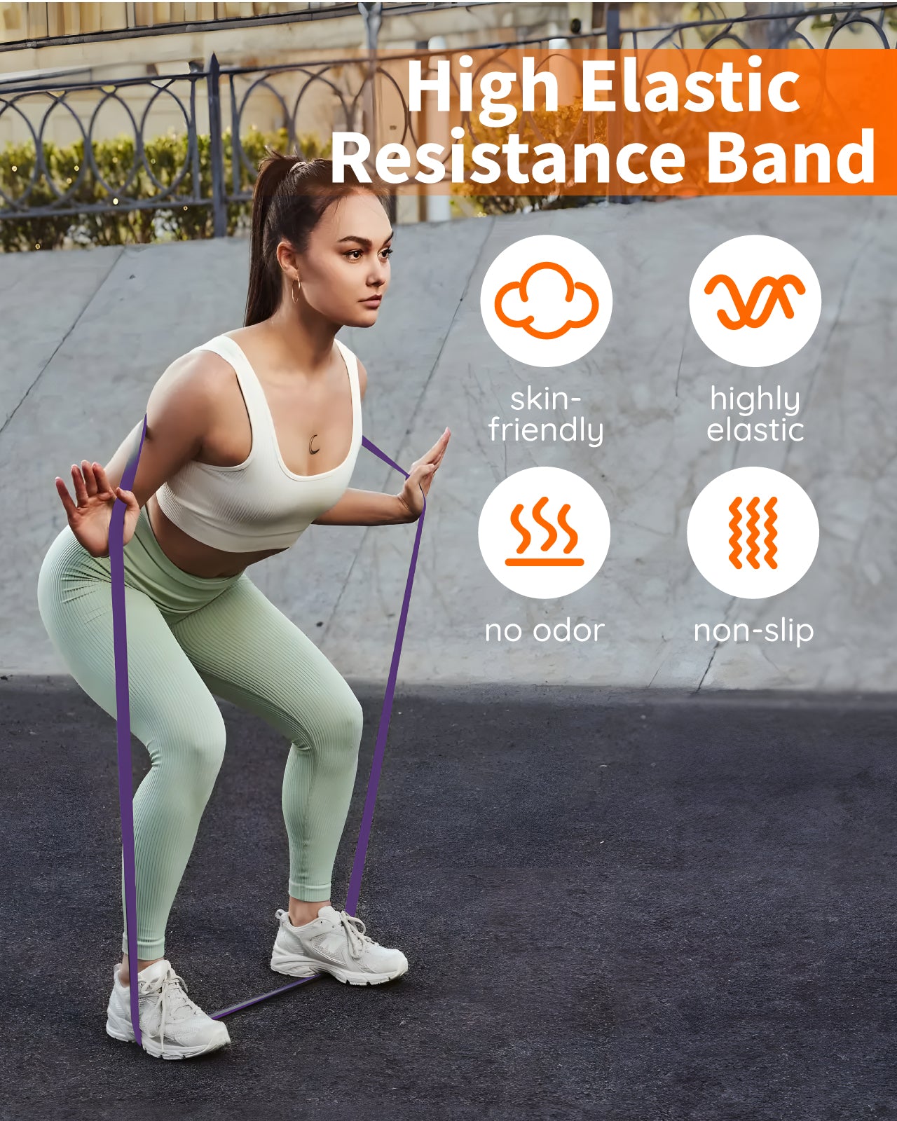 30-50LBS Resistance Bands - High Elastic Pull Up Band Exercise Resistance Bands for Men & Women Working Out, Stretching Assist Bands for Portable Exercise/Yoga/Physical Therapy/Muscle, Purple