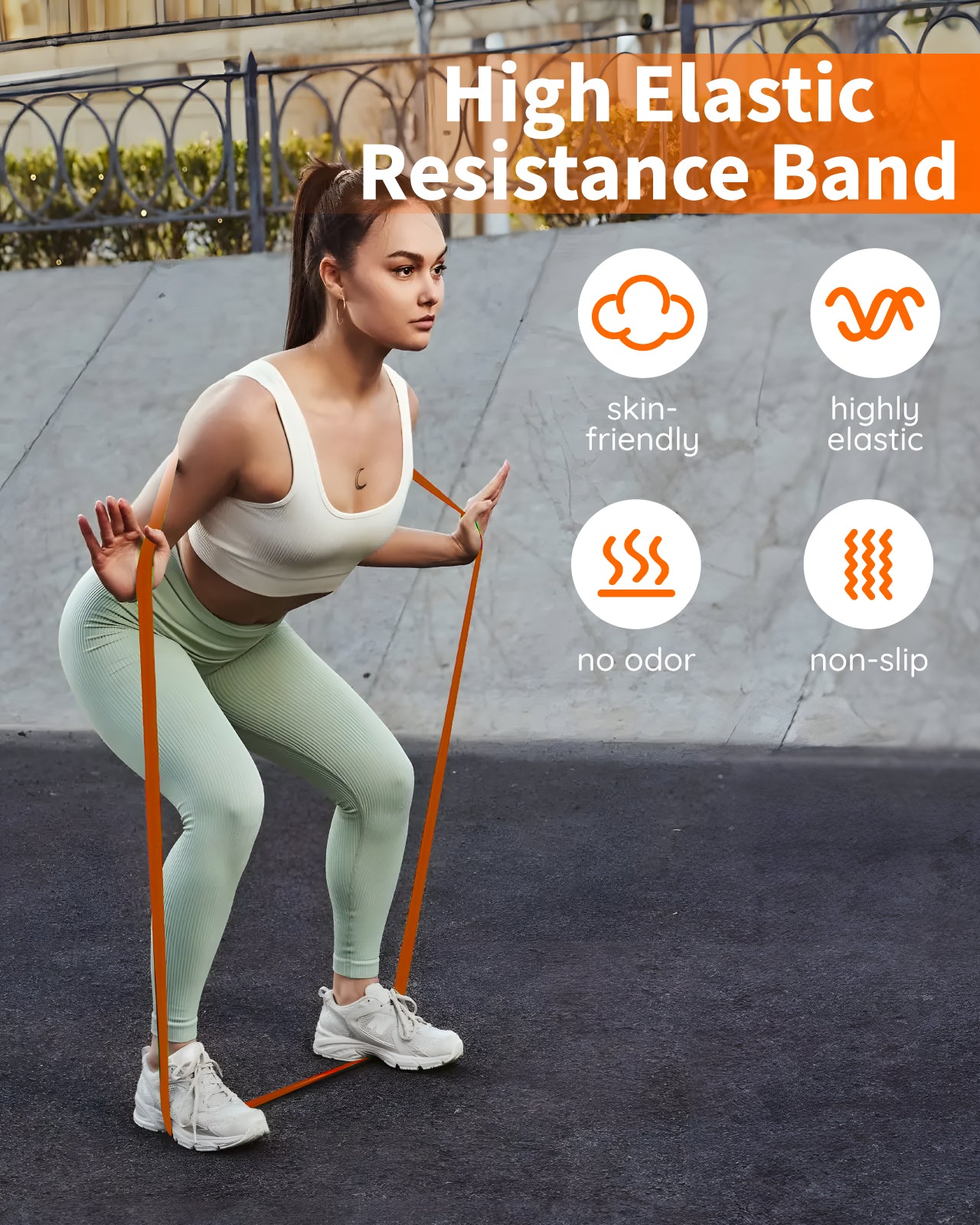 15-35LBS Resistance Bands - High Elastic Pull Up Band Exercise Resistance Bands for Men & Women Working Out, Stretching Assist Bands for Portable Exercise/Yoga/Physical Therapy/Muscle, Orange